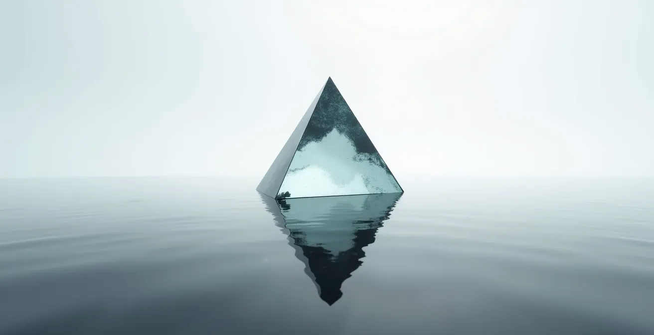 Métaphore visuelle d'un iceberg représentant les coûts cachés de la surveillance